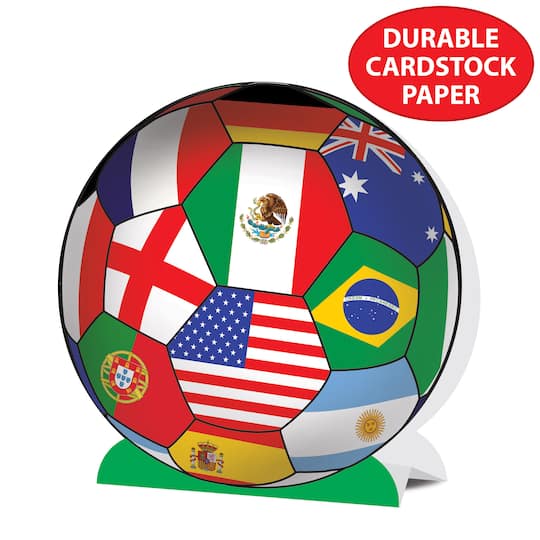 9.25" International 3D Soccer Ball Centerpieces, 2ct.